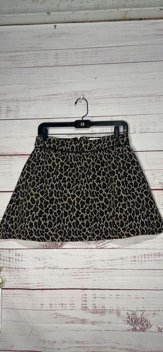 B.P. Collection Cheetah Mini Skater Skirt Medium